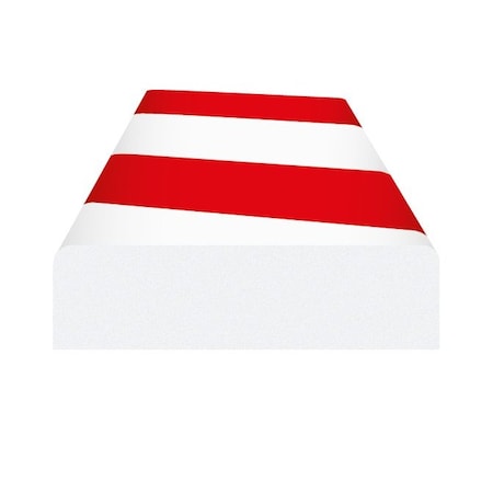 Ergomat Rounded Edge Surface Bumper Red/White Hazard RESB120-R/W